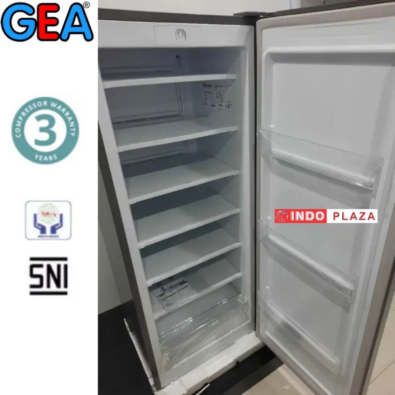 FREEZER 6 RAK BERDIRI GEA GF-24DC Es batu (Khusus Medan)