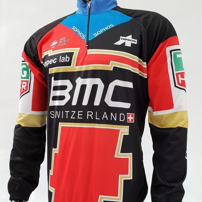 baju kaos jersey balap sepeda-kaos jersey balap sepeda BMC grade ori panjang -gallspt