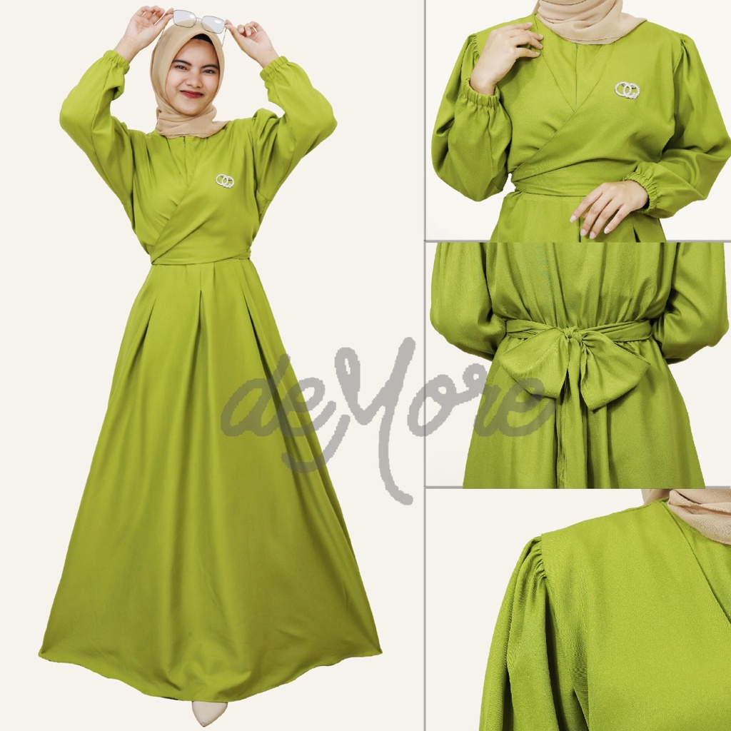 DRESS WANITA TERBARU GAMIS ASMARA BAHAN SHAKILA DEMORE