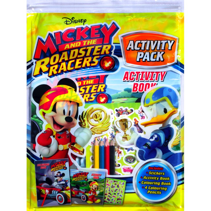 Disney CARS 3 / MICKEY ROADSTER RACERS / MINNIE Activity Pack (Stickers, Activity, Colouring Book)
