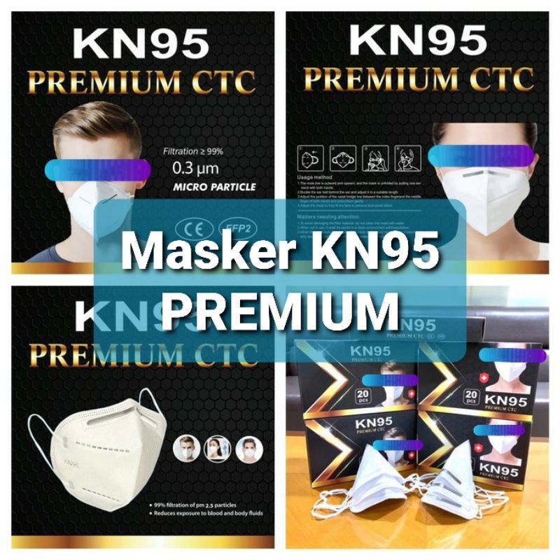 MASKER KN95 PREMIUM CTC - Masker N95 Masker Asli BNPB KAWAT DALAM