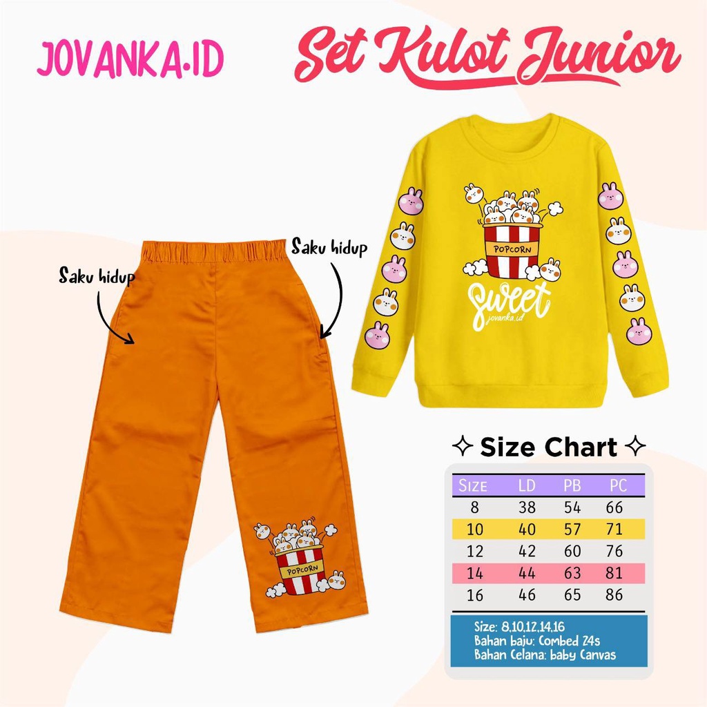 Setelan Jovanka Kulot Junior