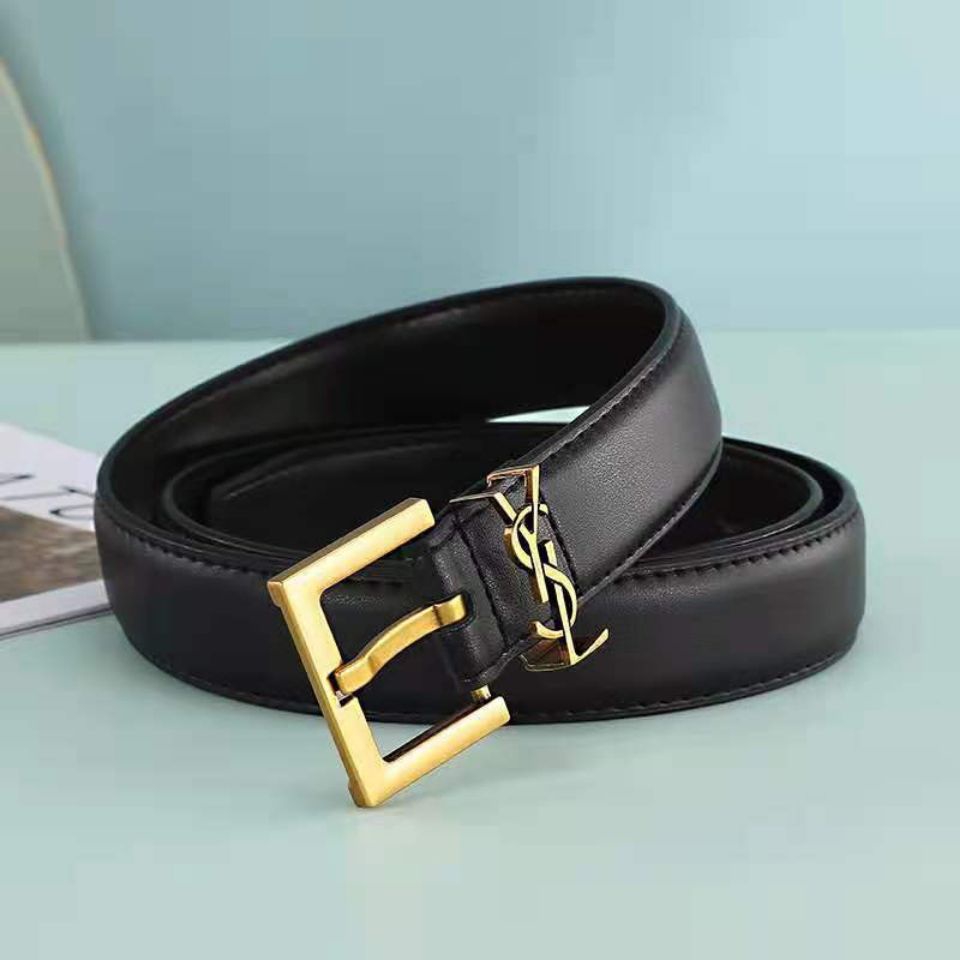 BGS-068 Sabuk Wanita Fashion Kulit Sapi Asli Ikat Pinggang Wanita Kulit Import Classic Basic Gaya Belt Korea