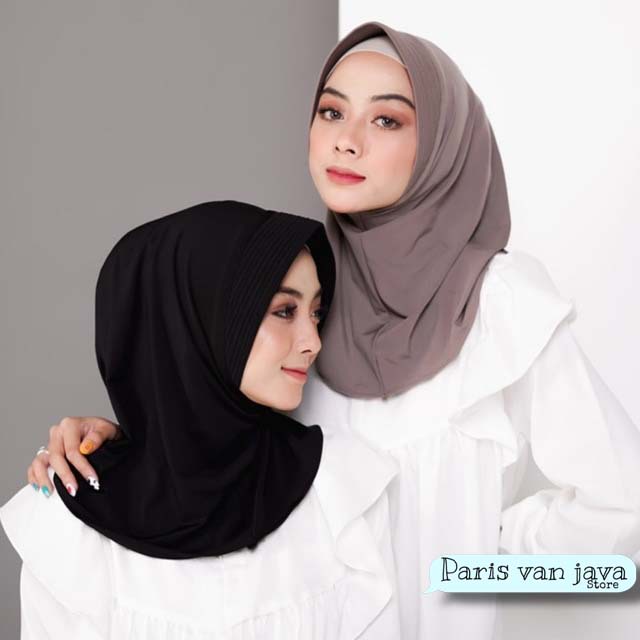 Jilbab Bergo Sport Hamidah Spandek Jersey (S) | Hijab Sport 0lahraga | Bergo Jersey