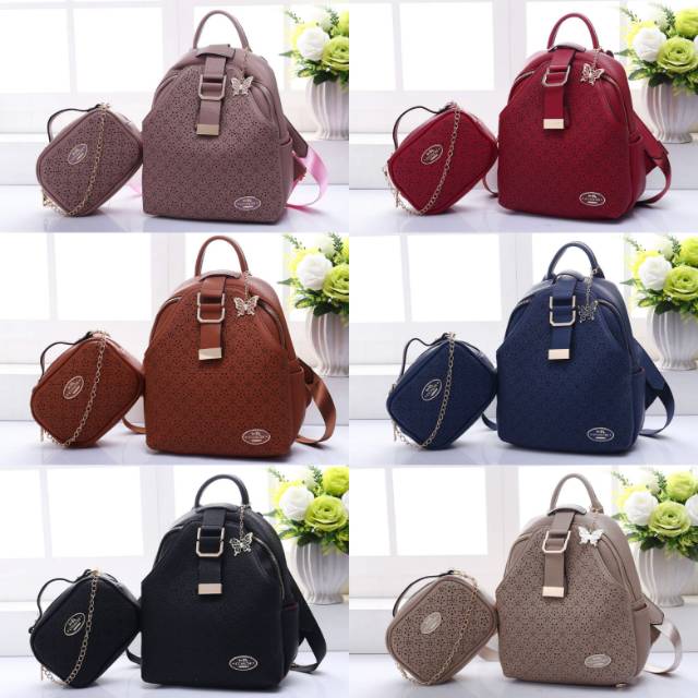 Tas Wanita COACH set 2in1 Backpack Tas Punggung Ransel Wanita Premium Quality