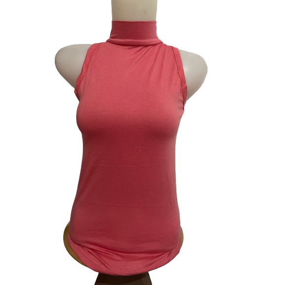 Tanktop Turtle Neck / Atasan wanita ABG / Dalaman Muslimah Murah Grosir-PINK