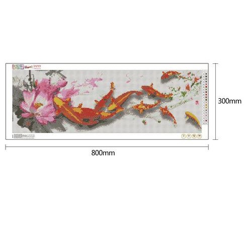 DIY Full Drill Diamond Painting - 5D Happy Carp Fish Stitch Kit