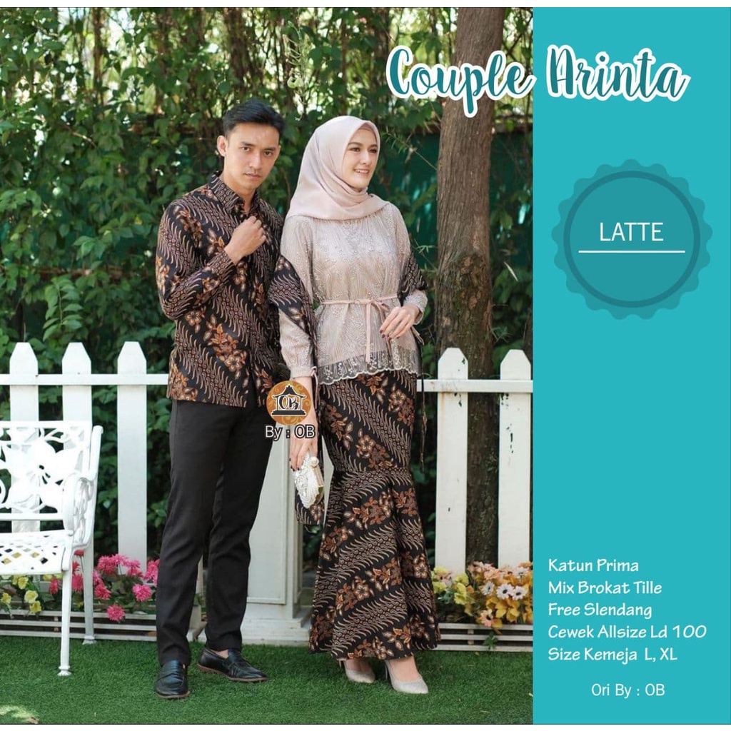 PROMO MURAH CODBatik Couple Viola Kebaya Brokat Modern Couple baju batik couple couple brukat kondan