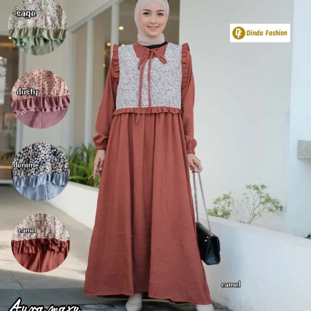 Murah MIDI DRESS RAYON PREMIUM BEST SELLER BIG SIZE JUMBO XXXXXL LD 140 CM MUAT BB 100KG Keren