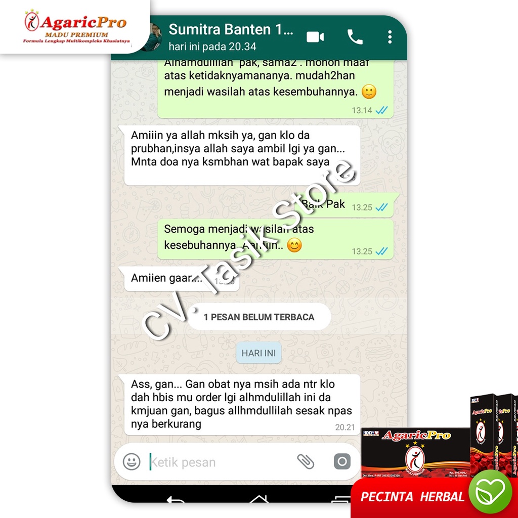 Obat Asma Sesak Nafas Paru Paru Sinusitis Batuk Gurah Perokok - Madu Agaricpro Herbal Alami-1