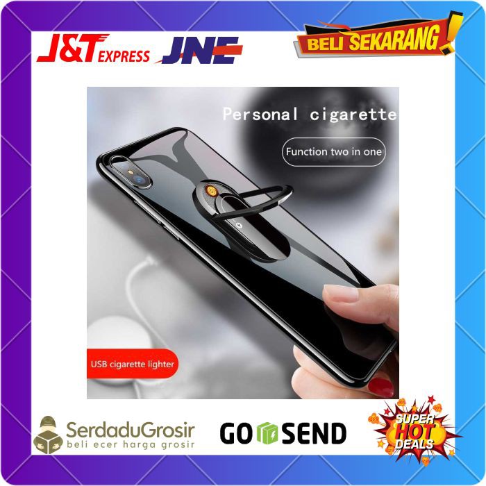 iRIng Stand Holder Smartphone Dudukan HP dengan Korek Api Elektrik USB Lighter Rechargeable (ORI)