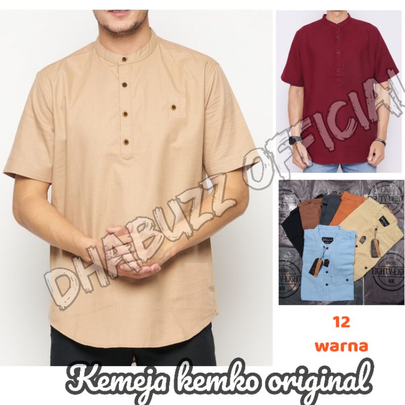 BAJU KURTA KEMEJA KOKO KEMKO PRIA LENGAN PENDEK ORIGINAL TERBARU EIGHTYEIGHT