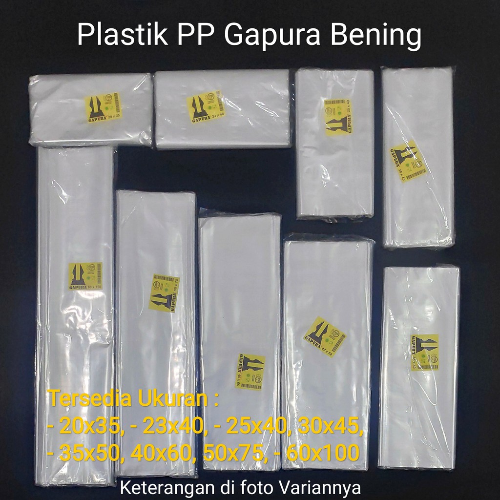 Jual Kantong Plastik Pp Bening Uk 6x10 7x12 8x12 10x15 10x20 15x20 15x30 Plastik 6578