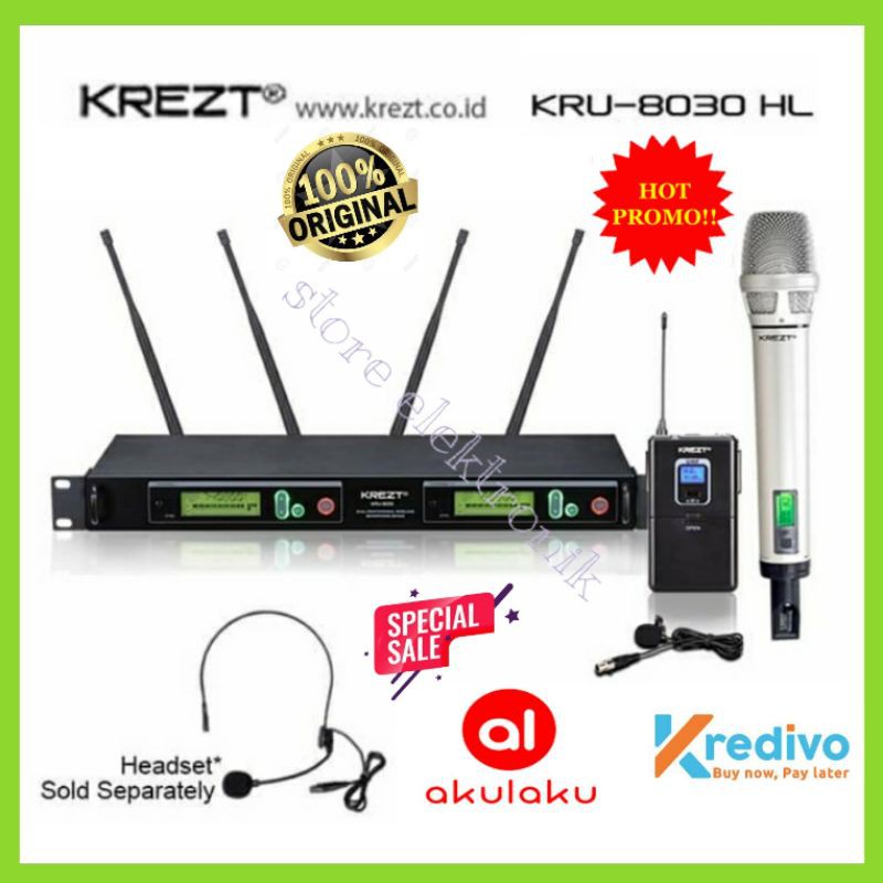 Microphone Krezt Kru 8030 Mic Krezt KRU-8030 Pegang - Clip On