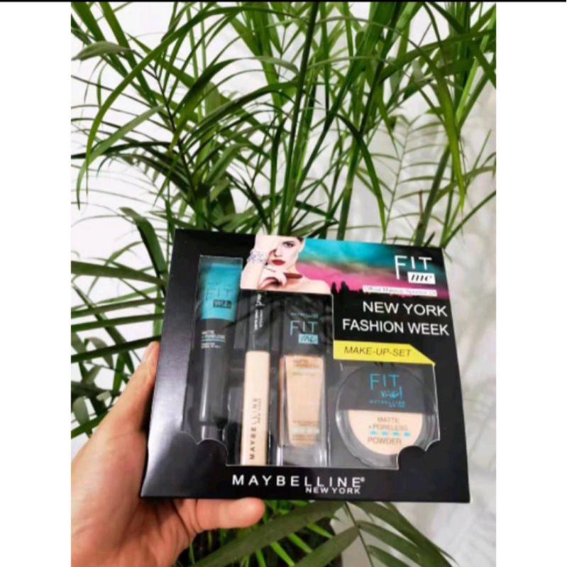 Maybelline FitMe Mars 4in1 Box Hijau - Perbox Makeup Wanita - Paket Primer