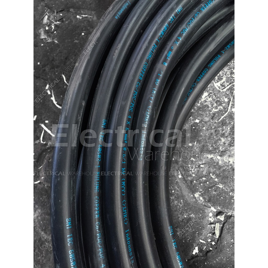 Kabel Listrik NYY 4x6mm2 PULUNG (4x6mm 4x6 mm 4 x 6 mm2)