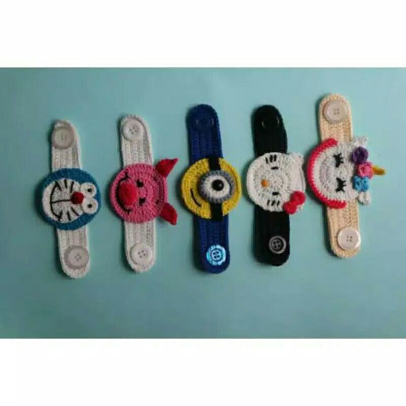 KONEKTOR MASKER RAJUT ANAK KARAKTER