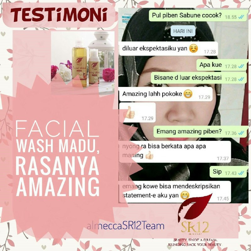 FACIAL WASH HONEY SABUN MADU CAIR SABUN KULIT NORMAL &amp; BERMINYAK SR12 HALUS LEMBUT MENCERAHKAN