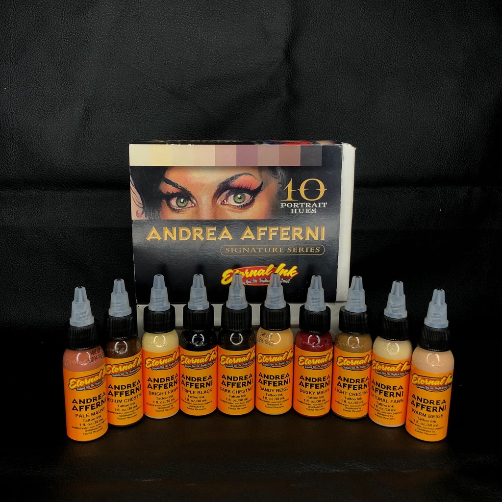 TINTA TATTOO WARNA ETERNAL INK ANDREA AFFERNI 1oz / 30ml TATTOO 1 SET