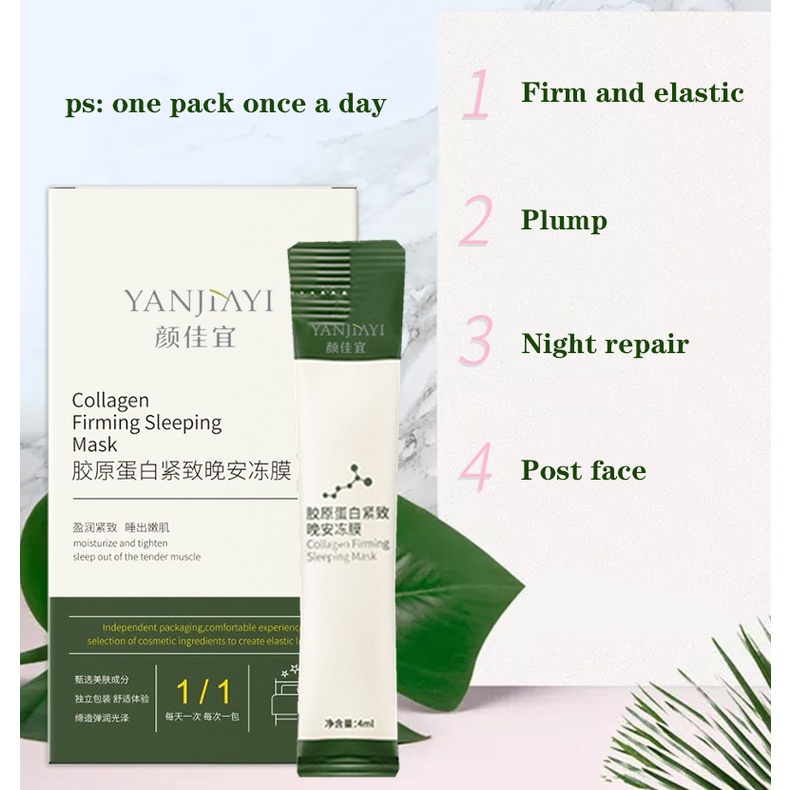 Sleeping mask sleping mask Collagen mask Sheet mask Collagen Moisturizing Face Mask 20pcs/box Masker Pelembab Meninggalkan An