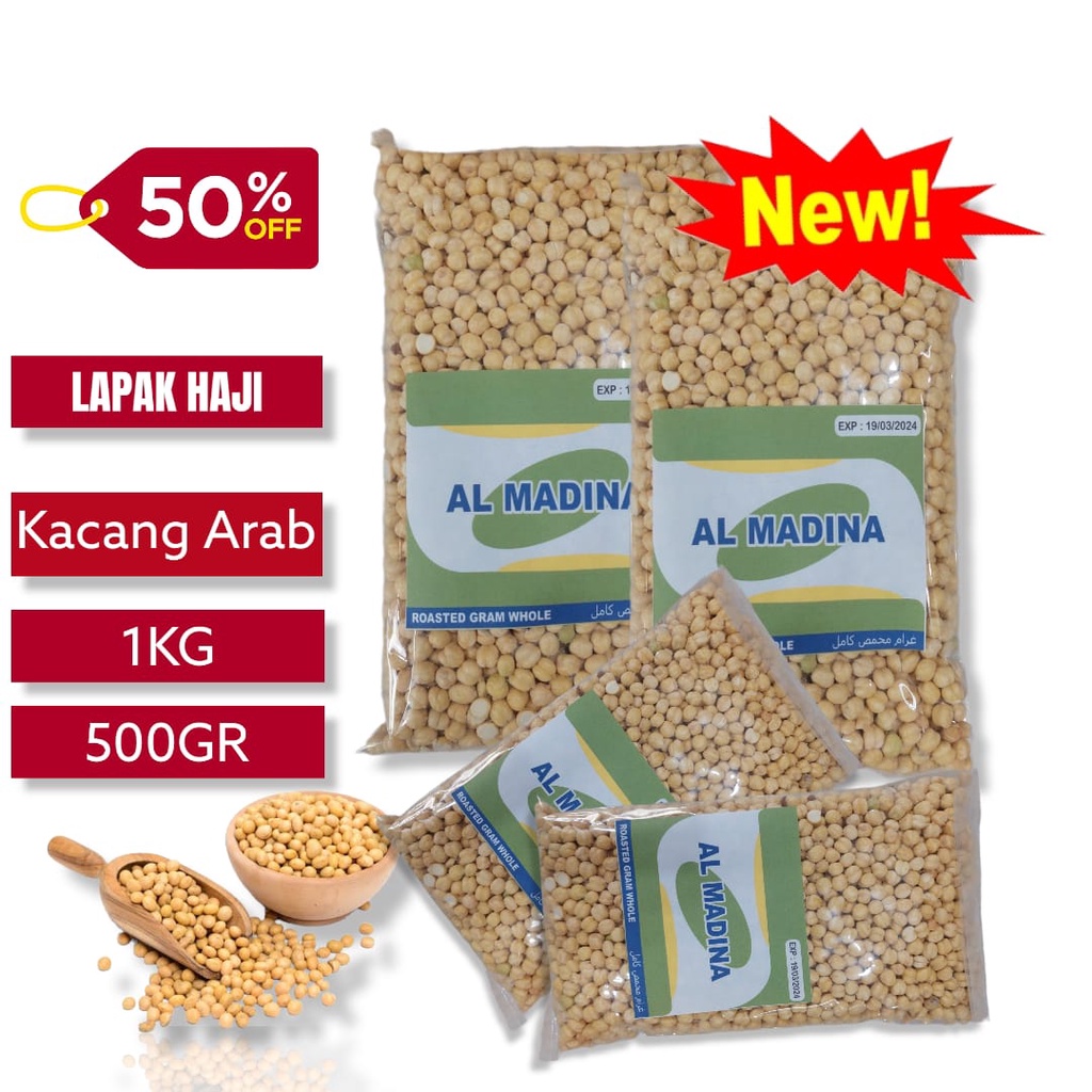 

Kacang Arab 500gr India / Kacang Keju / Kabuli Oleh Oleh Haji / Umroh