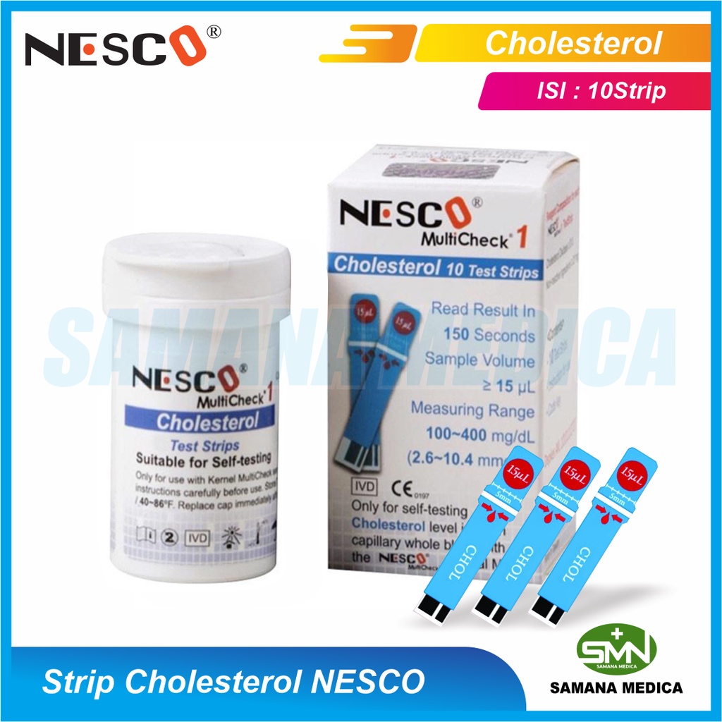 NESCO Strip Kolestrol Total Cholestrol Nesco isi 10 Refill Untuk Alat Nesco Multicheck GCU 3 in 1