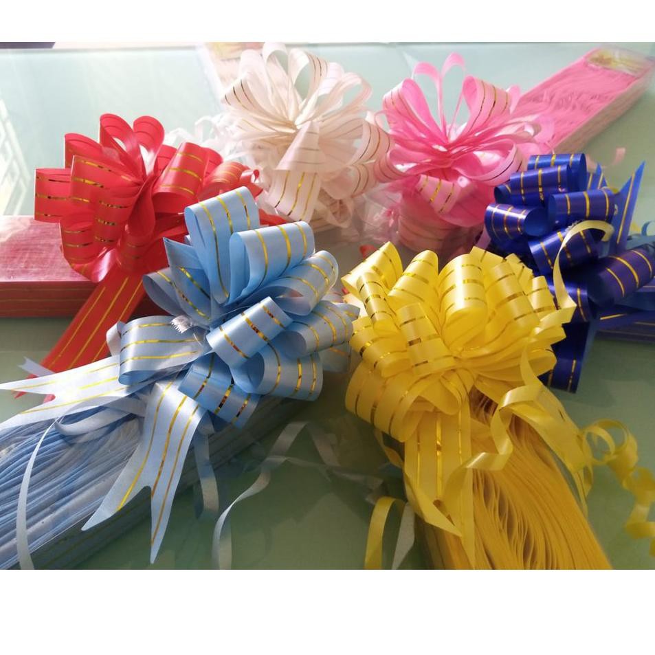 

Reborn 10 PCS PITA SERUT 30MM PANJANG 115 CM WARNA WARNI /PITA SERUT LIST GOLD ISI 10 PCS