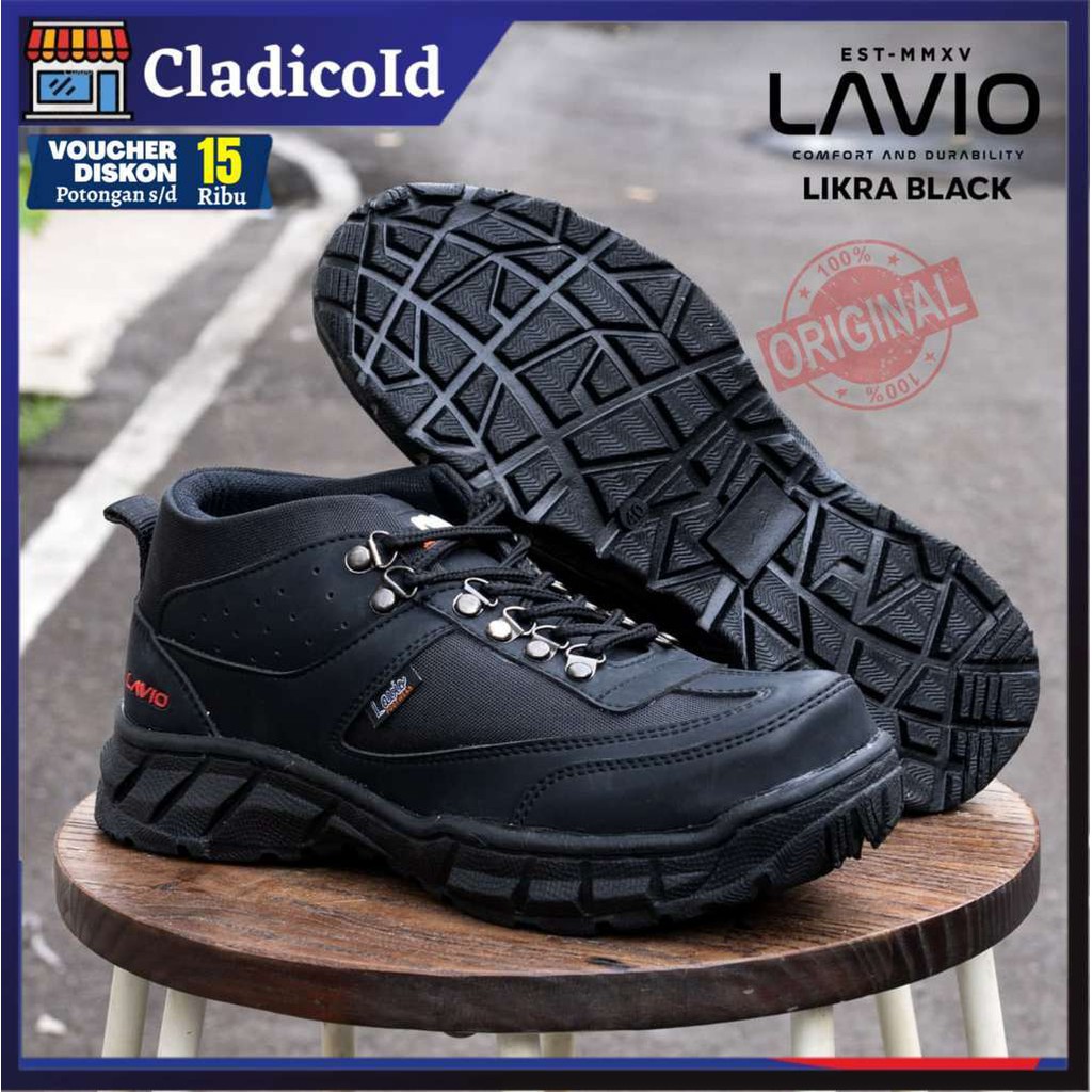 SEPATU SAFETY BOOT PRIA SEFTY SHOES UJUGN BESI SEPTI KERJA LAPANGAN PROYEK OUTDOOR BOOTS LAVIO LIKRA