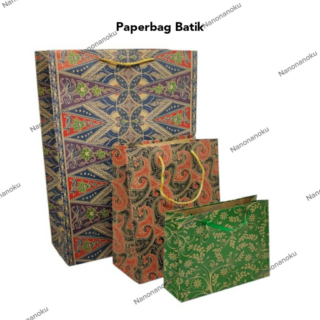 Paperbag BATIK / Goodie Bag Kertas Karton Motif