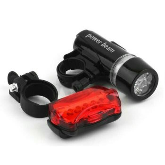 Lampu Sepeda Lipat MTB Road Bike 1 Set Lampu LED Depan Belakang Merah dan Putih