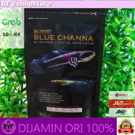 PREMIUM BLUE CHANA 100g PELET Pakan Chana Cana Andrao Pulchra