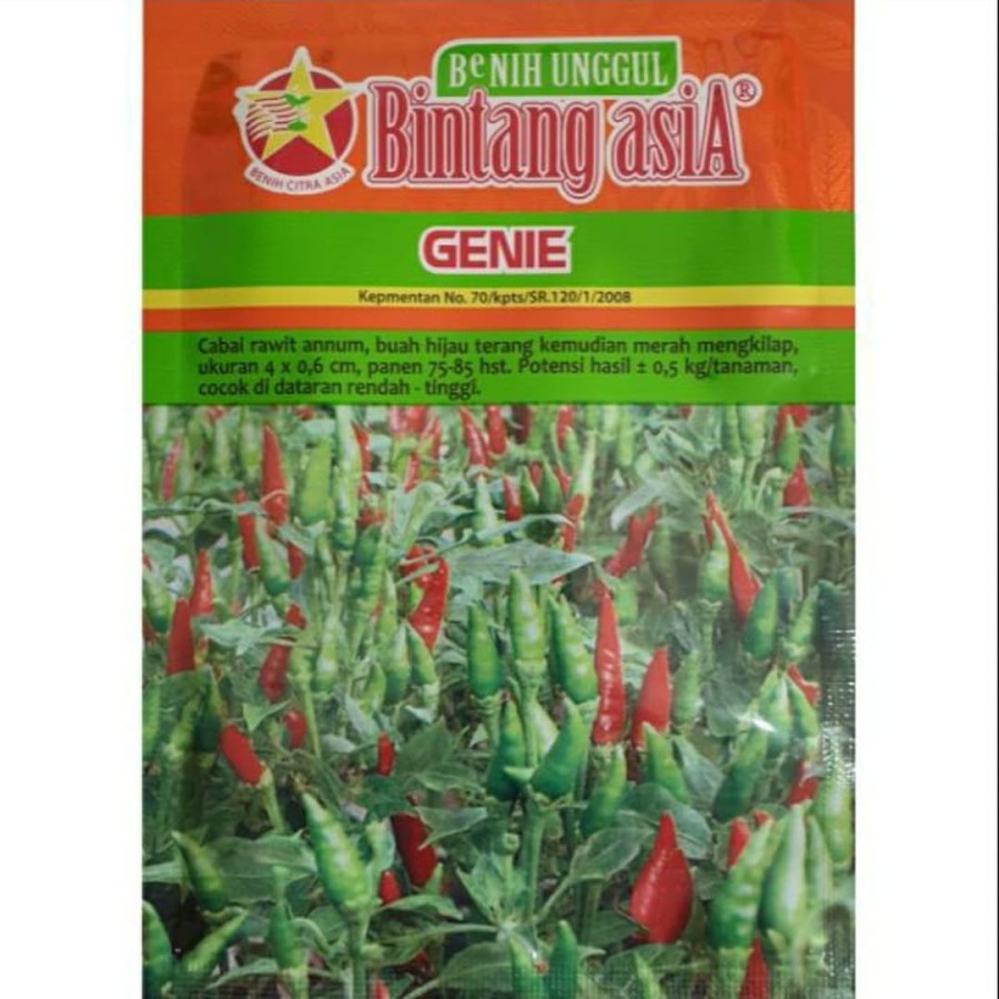 Isi 10gr Benih Bibit Cabe Rawit Hijau GENIE
