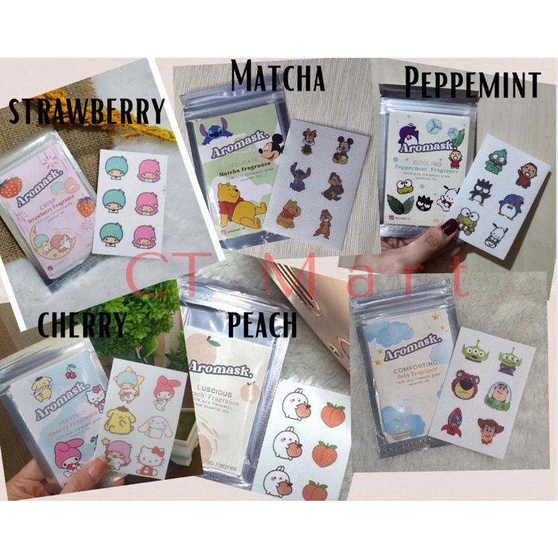 Stiker aroma masker/stiker aromaterapi pengharum masker isi 30-36patch