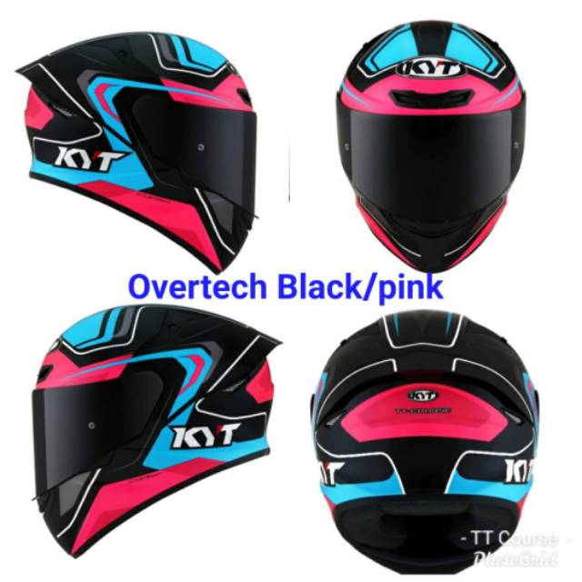 KYT TT COURSE OVERTECH BLACK/PINK