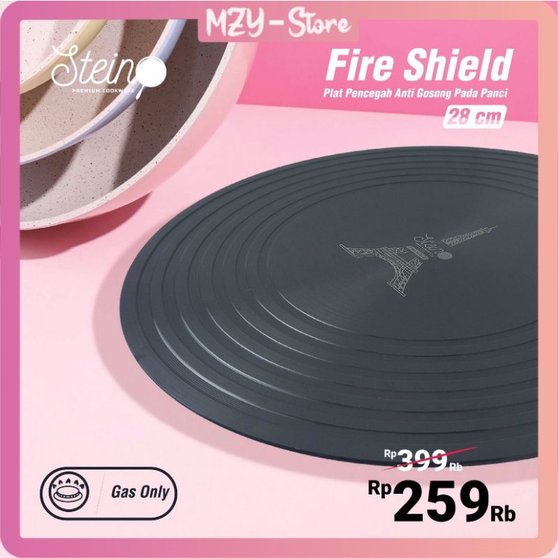 (FREE Lap + Ready Stok) Stein Fire Shield Steincookware Plat Anti Gosong Pelindung Panci Alas Panci Stein Diameter 28 cm - ORIGINAL