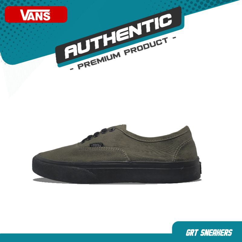 SEPATU VANS AUTHENTIC CLASSIC GREY SOLE BLACK