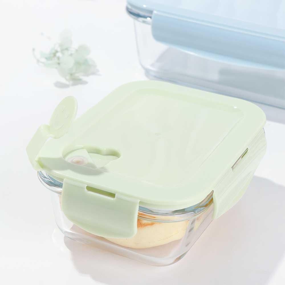 Solighter Wadah Penyimpanan Makanan 410/700/1040ml Extra Large Freezer Dishwasher Glass Lunch Box