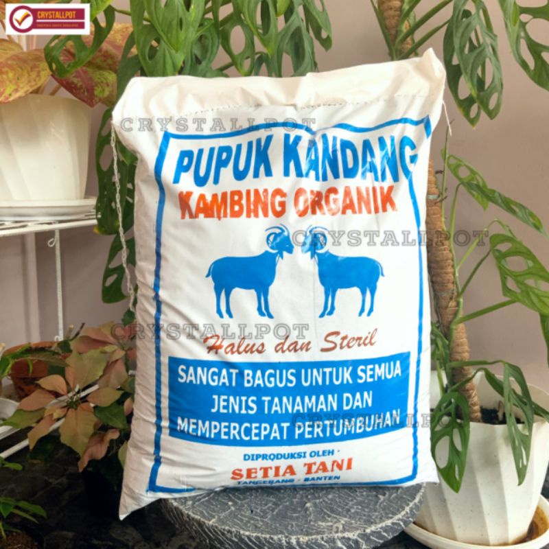 PUPUK KANDANG KAMBING BIRU ORGANIK HALUS DAN STERIL - KAMBING KEMASAN BIRU