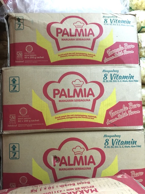 Palmia Margarin Serbaguna 60x200 gram / Mentega Palmia 200g / Palmia dus Serbaguna 200 g