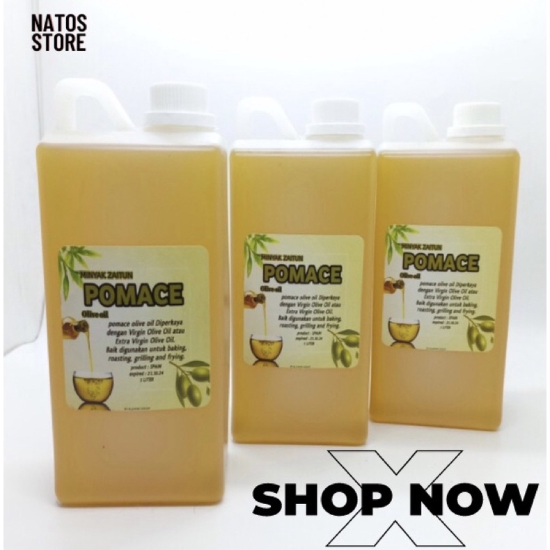 

Minyak Zaitun olive oil pomace 1 liter | untuk masak dan rambut