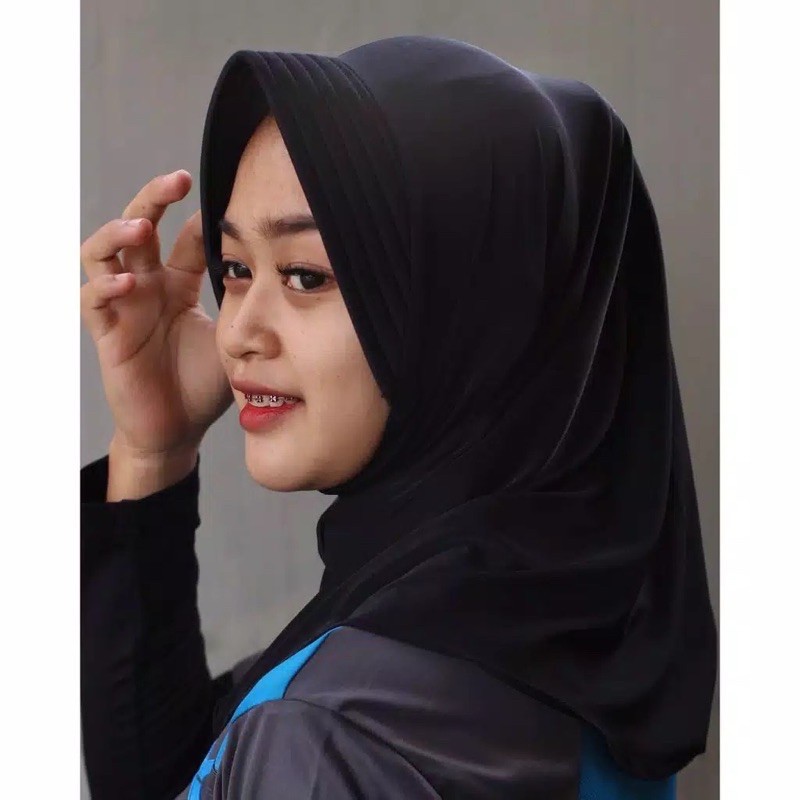 Hijab Jilbab Instan Volly Sport Olahraga Jersey Premium-3