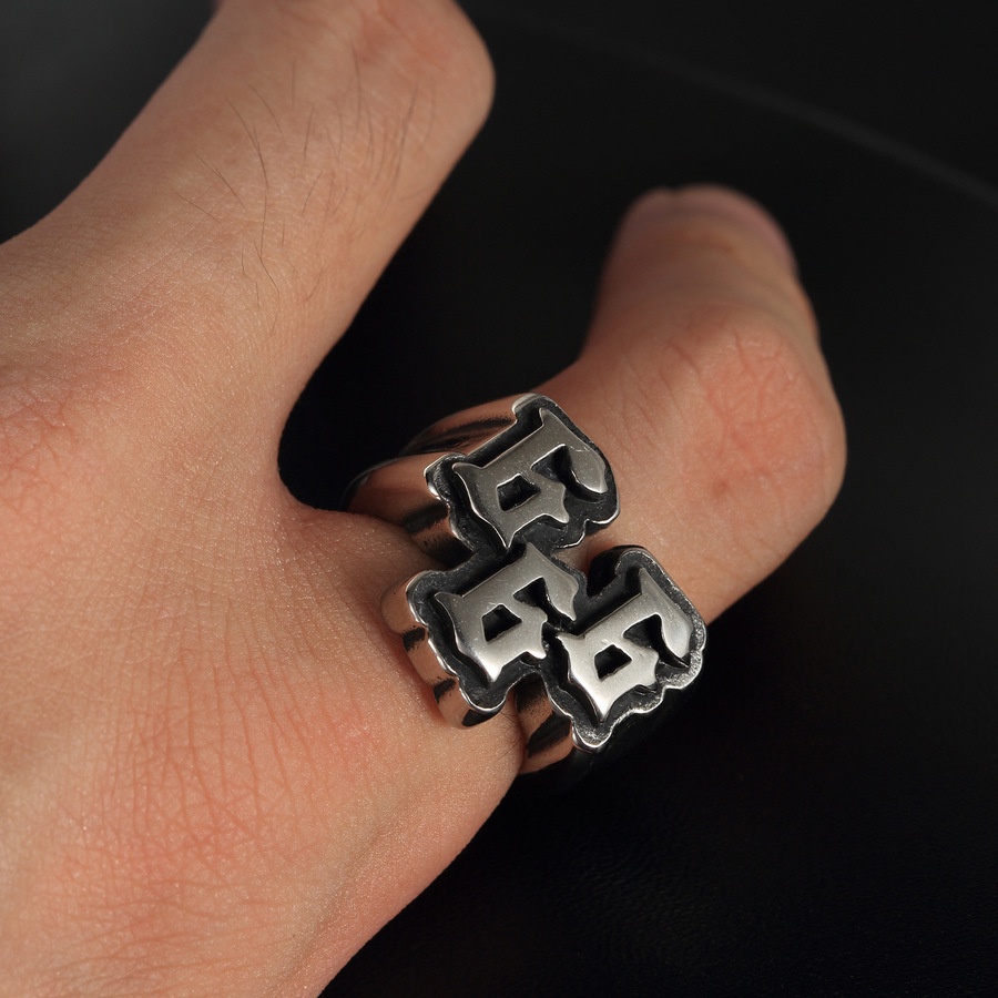 Number 666 Vintage Silver Gold Black Titanium Steel Men Punk Fashion Jewelry Finger Rings