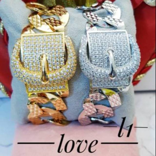 Xuping gelang ikat pinggang lapis emas 24k terlaris