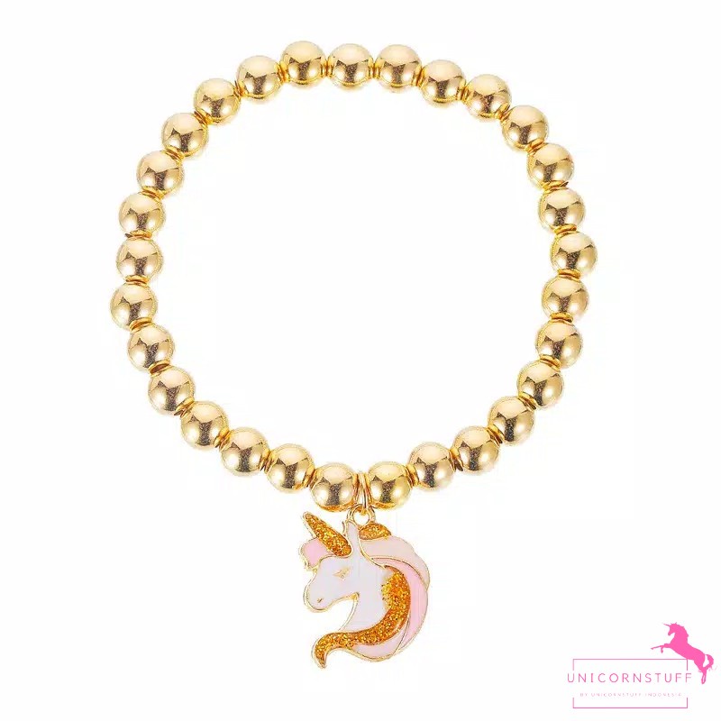 Gelang Kalung Cincin Unicorn 3in1 Anak Perempuan Kado Set Hadiah Ulang Tahun Gold Kado Souvenir Cewek Lucu Karakter