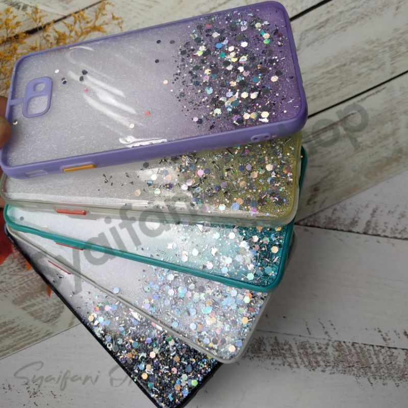 Case Glitter Samsung J7 Prime ( SM-G610F, SM-G610Y, SM-G610M, SM-G610 ) Softcase Glitter Blink