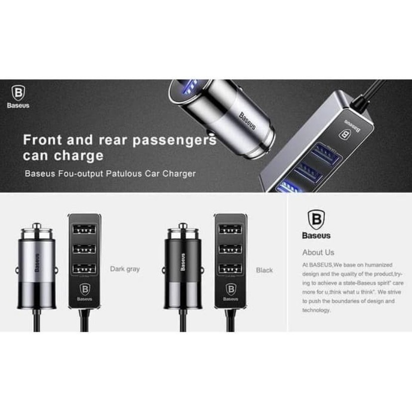 Baseus Patulous Charger 4 USB Output Car Charger Quick Charge