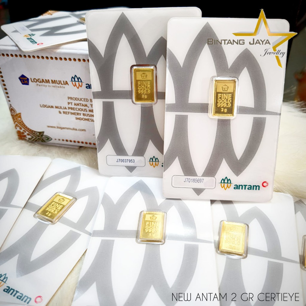 CERTIEYE PRESS &amp; RETRO RESMI MURAH ANTAM LOGAM MULIA 9999 EMAS 2 G/gr/gram