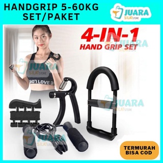 Handgrip Set 5-60kg Power Wrist Skipping Finger Exercise Alat Fitness Alat Gym Satu Set