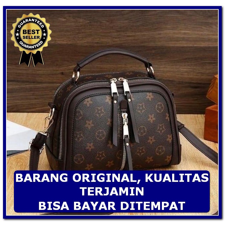 Tas Selempang Slingbag Wanita Cewek Glitter Glossy Pesta Kondanga OG910 Tas Milano Lv - Cokelat