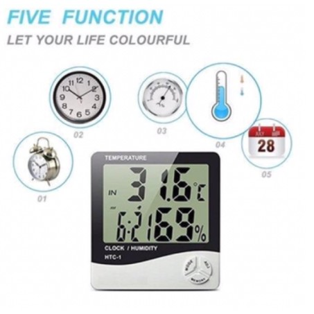 HTC-2 Pengukur Suhu Ruangan Termometer Higrometer Thermometer Almina